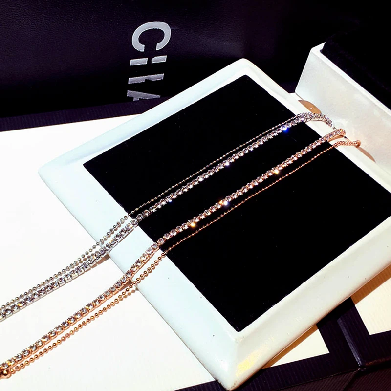 

Trendy Design 14K Rose Gold Geometric Crystal Bracelet for Women Temperament Accessories Jewelry Charm Bling AAA Zircon Gift Hot