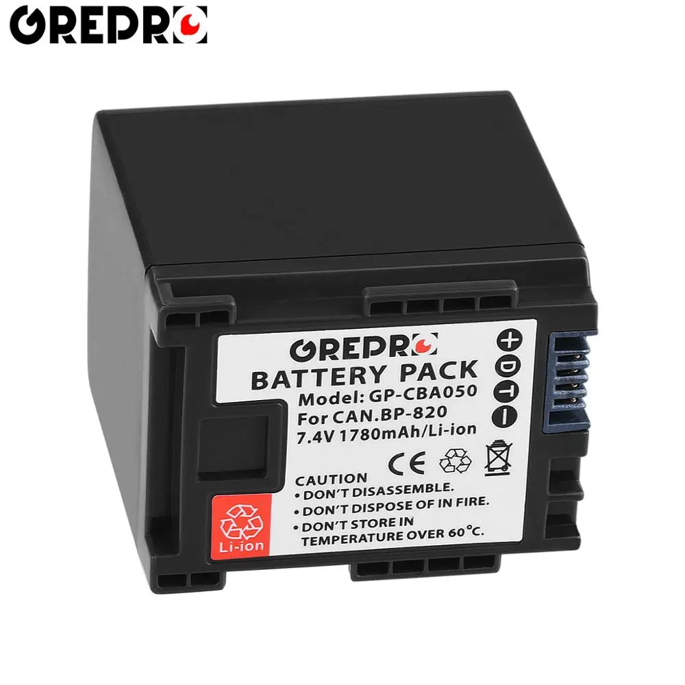 Аккумулятор для камеры 1780 мАч BP-820 BP 820 + зарядное устройство с ЖК-дисплеем и USB Canon