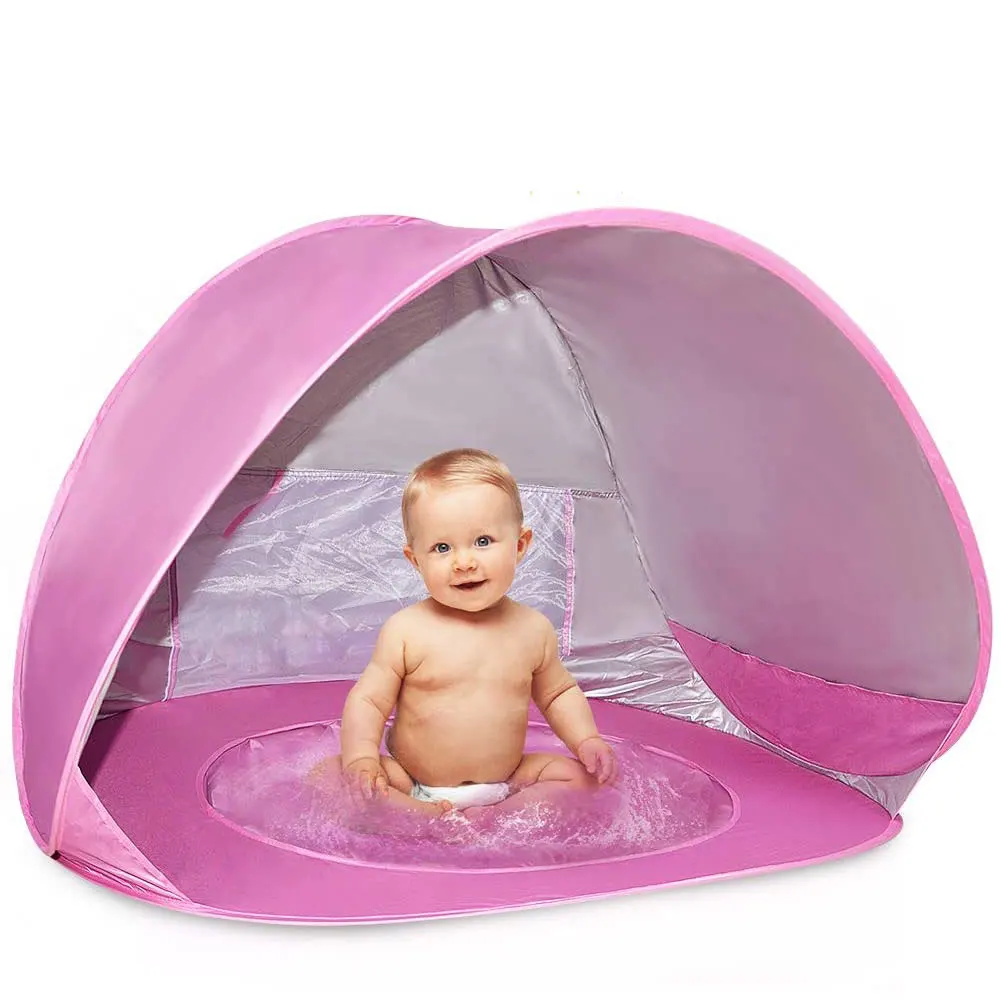 

Baby Beach Tent Children Waterproof Pop Up Sun Awning Tent UV-Protecting Sunshelter With Pool Kid Outdoor Camping Sunshade Beach