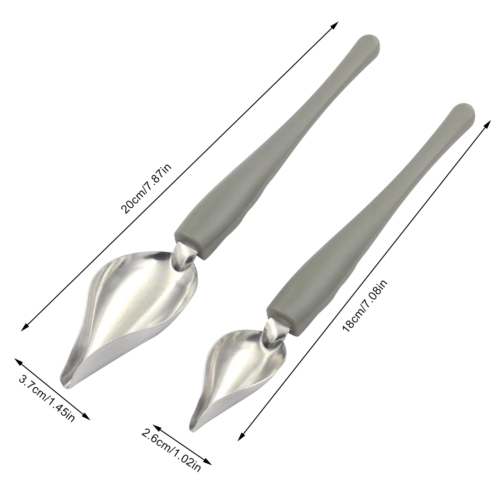 

2pcs Cake Decorating Drawing Spoon Set Anti-rust Precision Spoon Set Appetizers Decorative Accessories Sauce