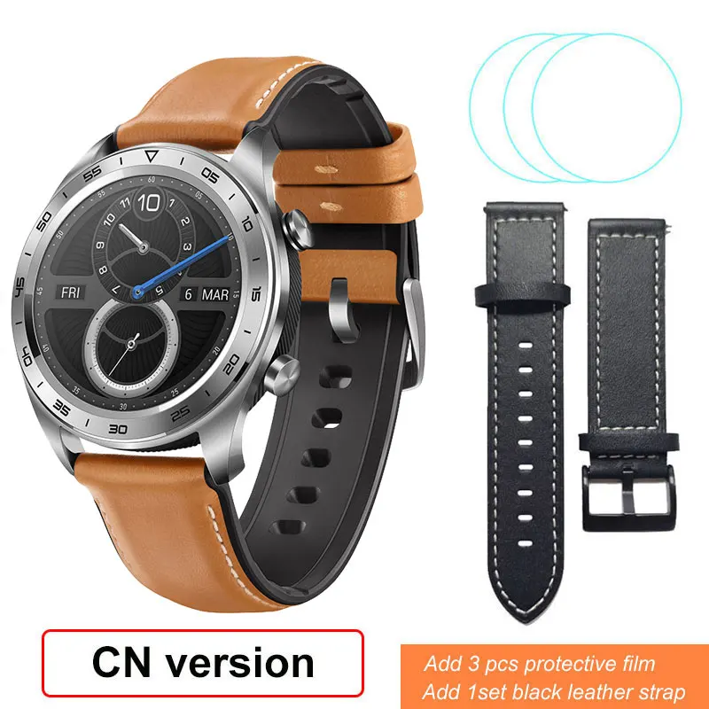 SliverAddBlackStrap Honor Watch Magic Смарт-часы мониторинг сердечного ритма сна давление водонепроницаемые носимые устройства шагомер - Цвет: SliverAddBlackStrap