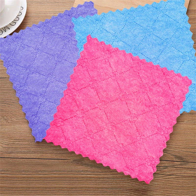 

Cleaning Rag Household Supplies Scouring Rag Bathroom Accessories And Tool Utensils For Kitchen Tableware Cleaning Wiping Towel