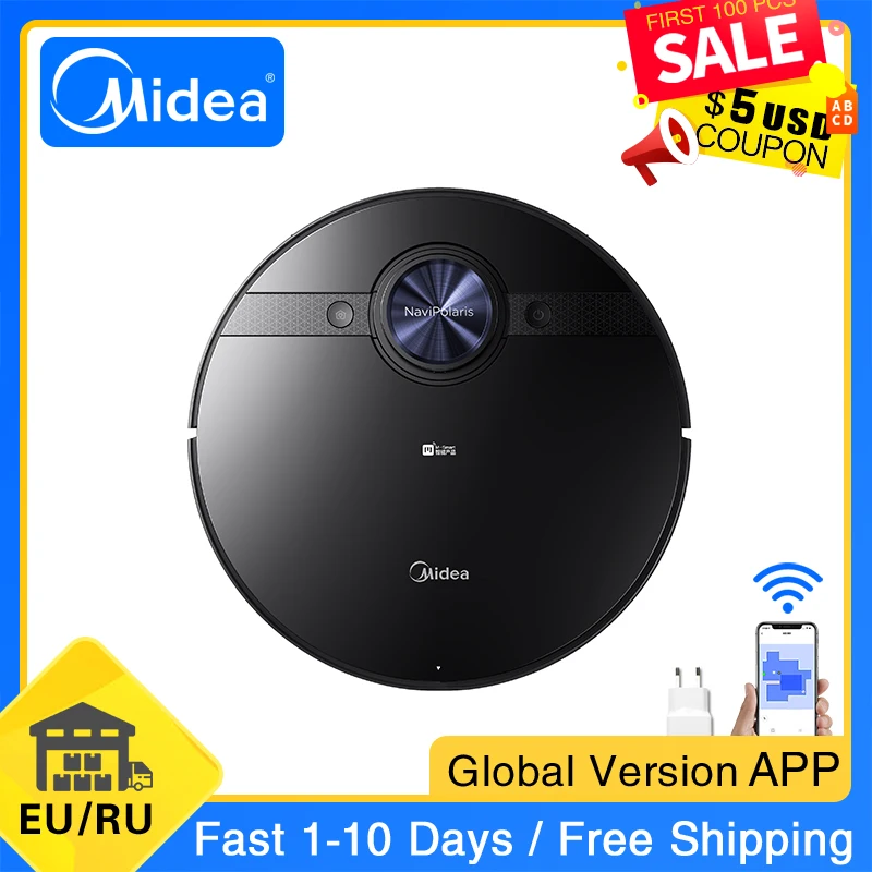 

Midea M7 Robot Vacuum Cleaner for Home 4000Pa Suction Cleaning Automatically Charge Mop Dust Collector Smart Planned Aspirator