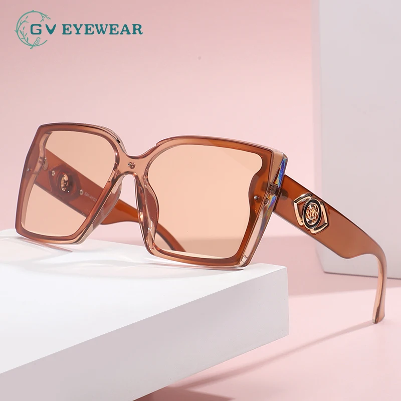 

Women and Men Trendy Fashion Sunglasses Europe and America Luxury Designs Outdoor Female UV400 Big Size Summer Sun Glasses GV