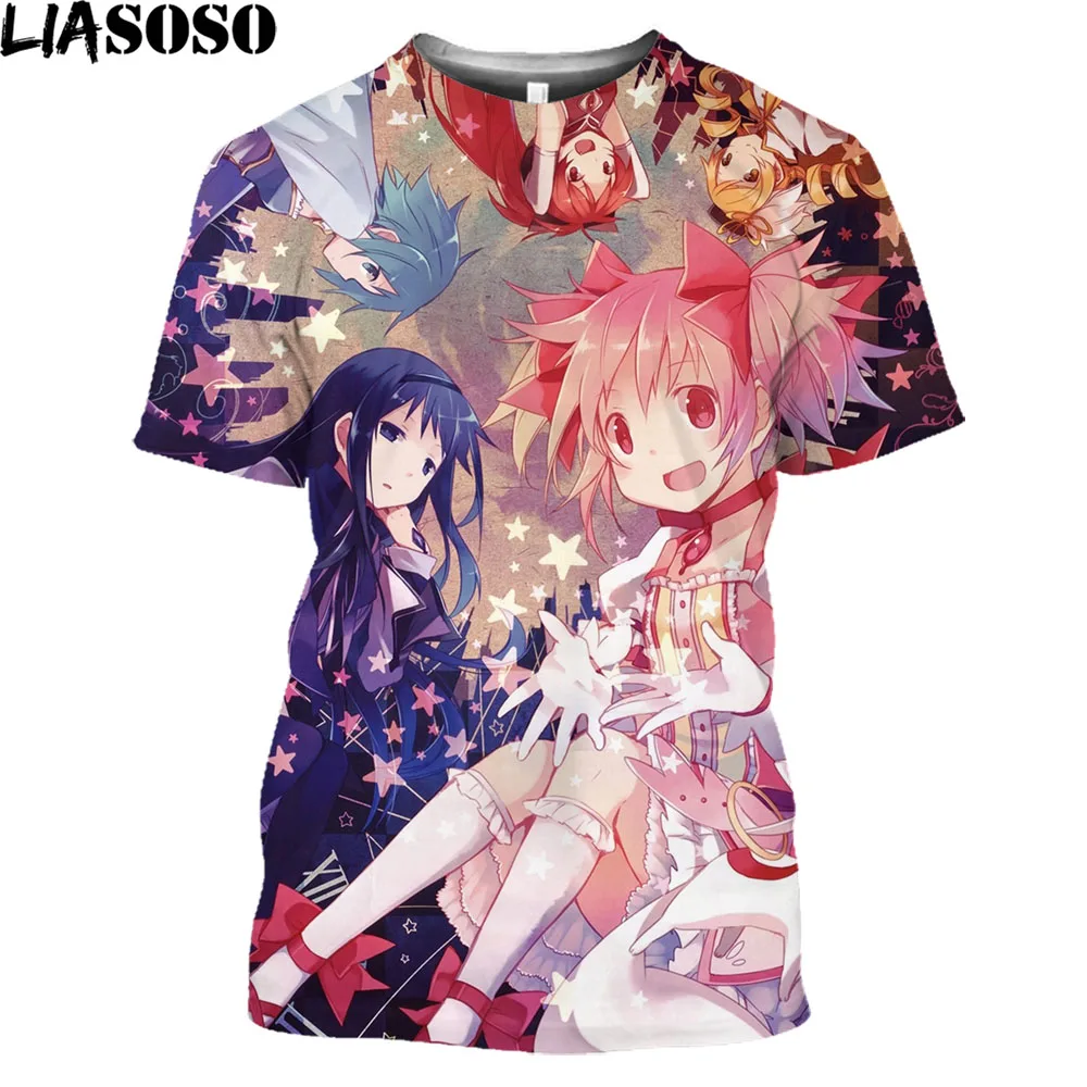 

Anime Puella Magi Madoka Magica Kaname Madoka Funny T Shirt Men Women Kawaii Girl Harajuku Shirt Summer Casual Oversized T Shirt