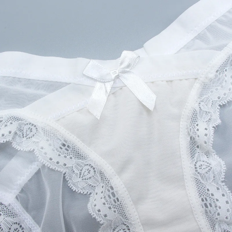 Calzoncillos de encaje sin costuras para mujeres embarazadas, ropa interior Sexy, talla M/L/XL, 1 unidad-5