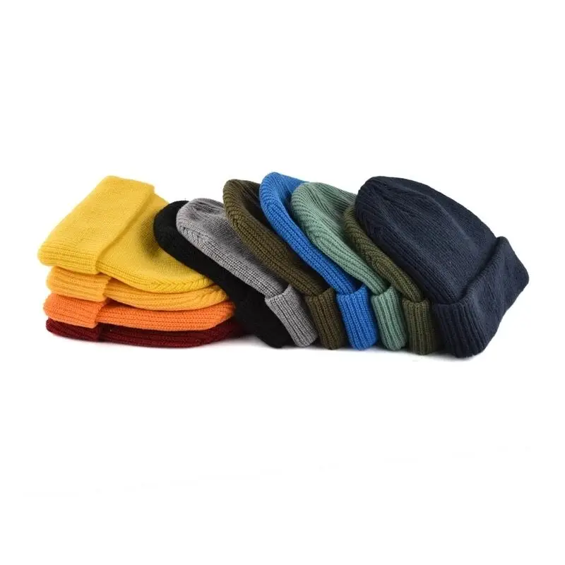 

Bonnet Women Hat Skullies Fashion Solid Color Men's Beanie Hat Knitted Beanies Winter Warm Ski Unisex Multicolo Elastic Cap