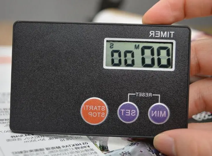 100 шт./лот Таймер обратный отсчет Карманный кухонный отдых для кабинета Кухня
