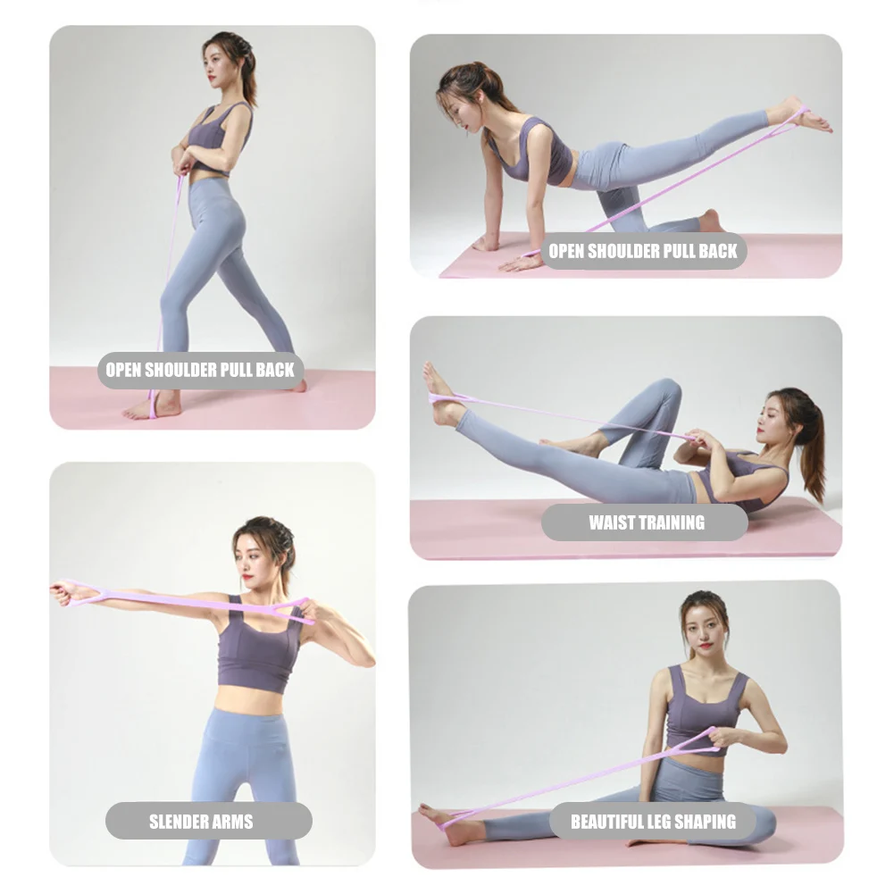 Йога Комплект эластичных лент из эластичного силикона тренажерный зал канат для