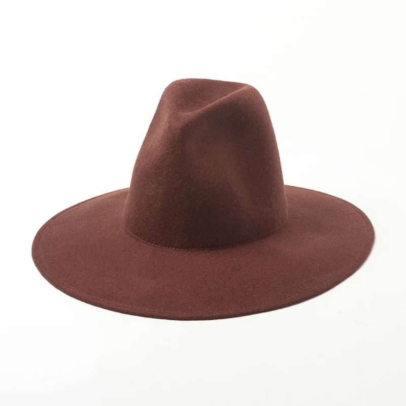 Новая модная высокая широкополая церковная Свадебная фетровая женская шапка мужская крученая фетровая шляпа шерстяные шапки зимняя джазовая шляпа