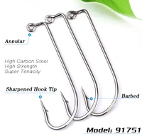 lots 30pcs fishing hook jig hc 72a high carbon steel silvery fishhook bass 91751 2 50 barbed sharpened hook