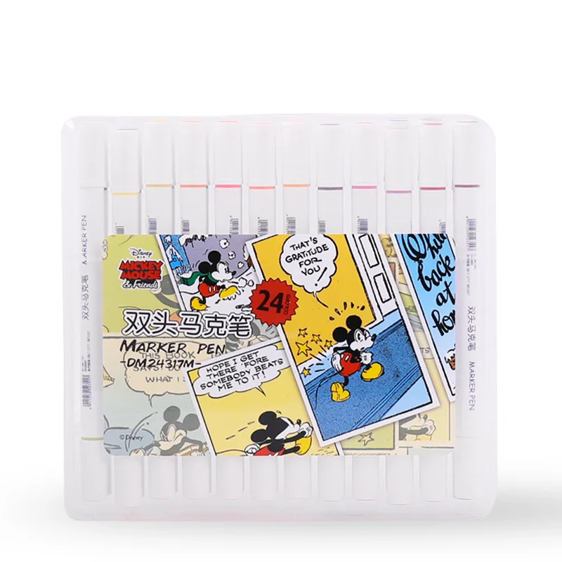 Дисней мультфильм масляный маркер Микки арт маркеры кисть Маус двойная головка