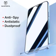 SmartDevil Antistatic Privacy Screen Protectors For iPhone 12 Pro Max Anti Spy Tempered Glass For iPhone 12 12 mini Full Cover