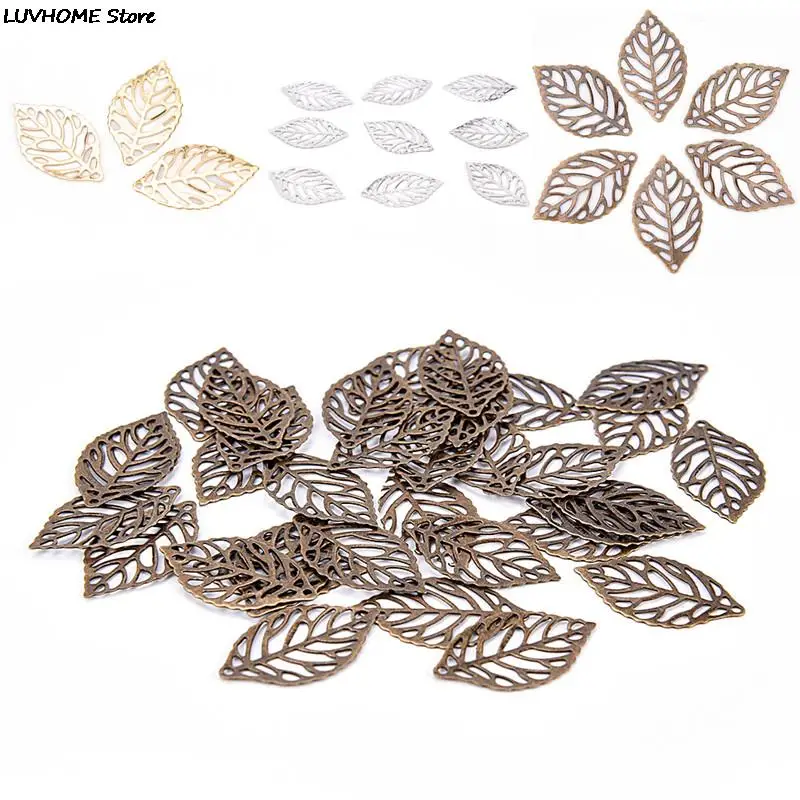 50 шт./лот цветы срезанные листья подвески ювелирные изделия задатки белый