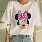 Женская футболка с Минни Маусом, Повседневная забавная футболка для леди, топ Disney, хипстерская, Прямая поставка