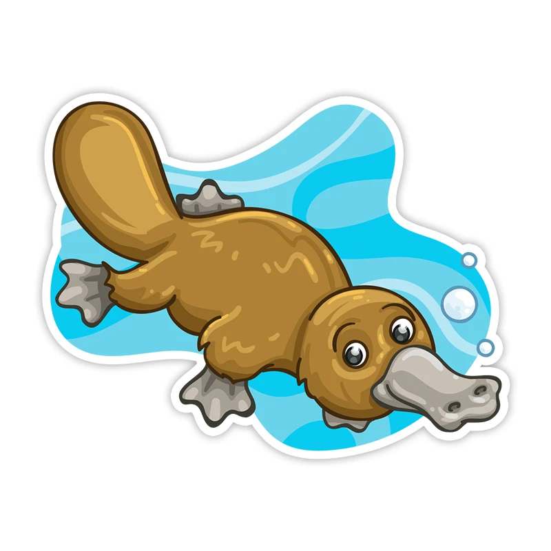 Печатный самоклеющийся наклейки на авто Милый утконос водонепроницаемые машину