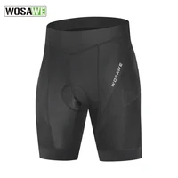wosawe pro summer men cycling shorts with gel pad black road bike tights antislip breathable elastic cycle bicycle biker shorts