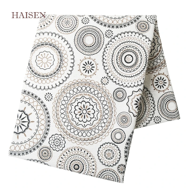 Ткань из хлопка и льна с принтом для домашнего текстиля сделай сам шитье квилтинг