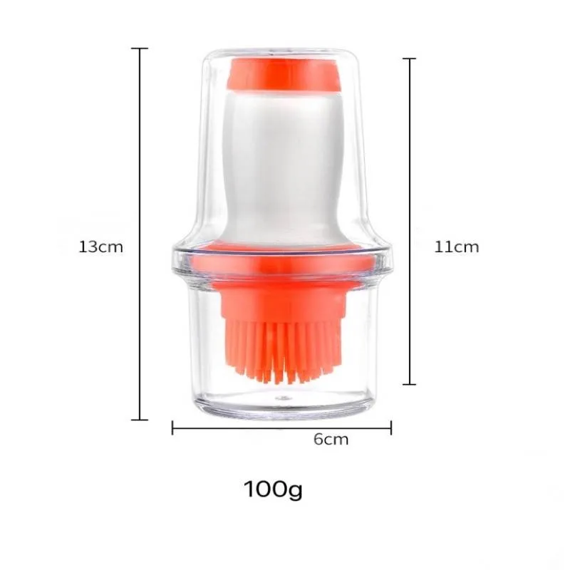 

Silicone baking brush with PS cover and container