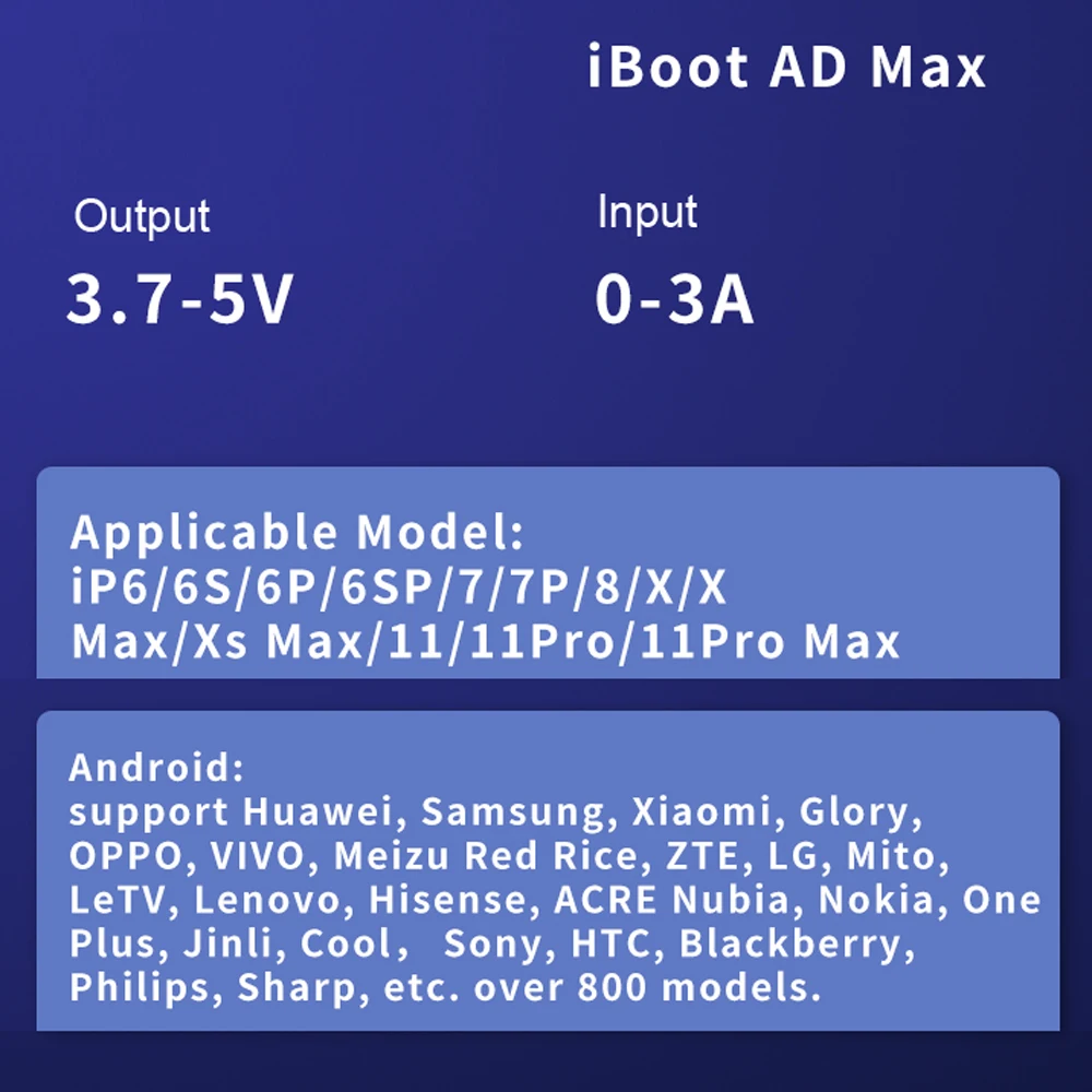 Контрольный кабель блока питания MECHANIC IOS/Android для iPhone 6/7/8/X/XS MAX/11/11Pro Samsung Huawei Oppo Xiao |