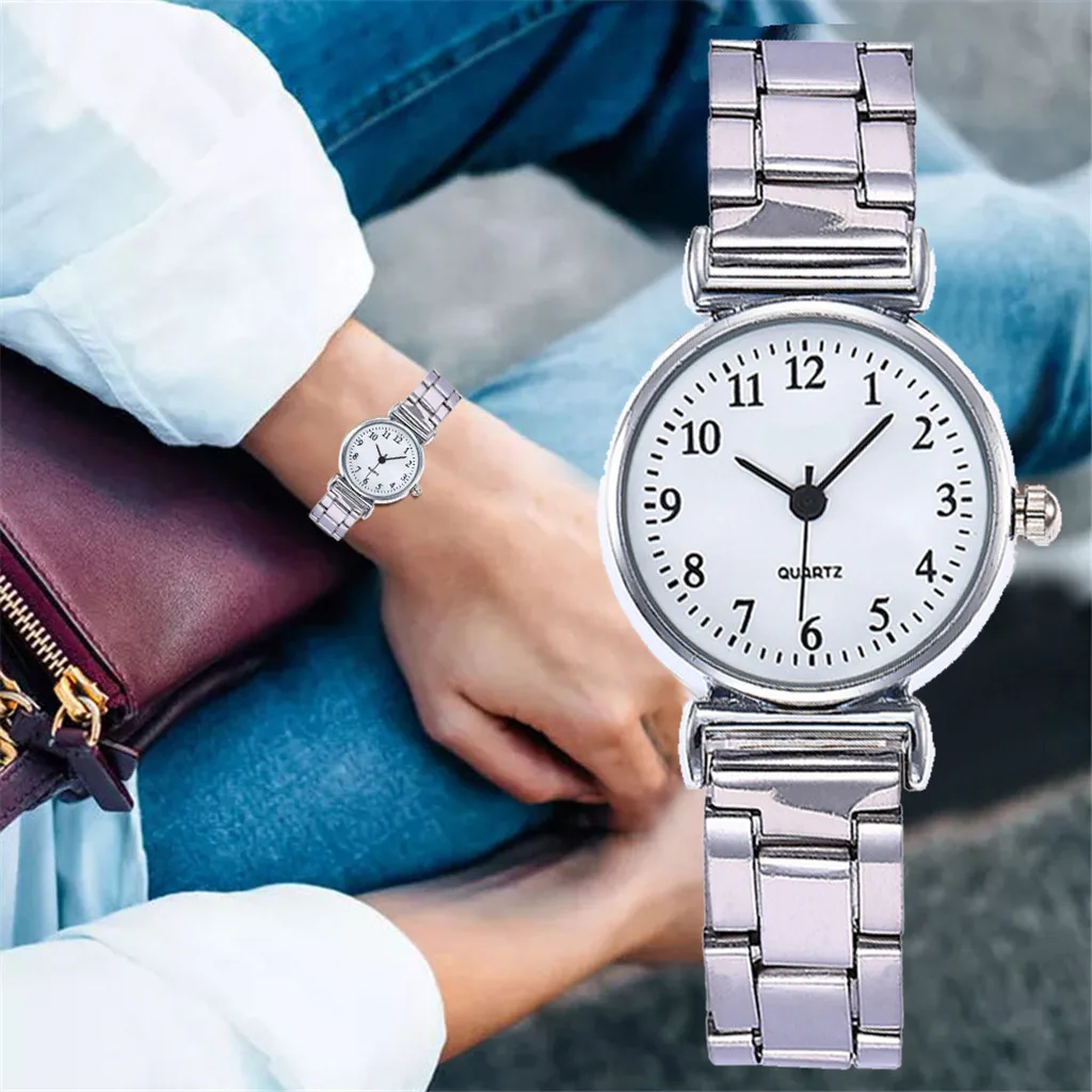 

Women's Fashion Luxury Watches Quartz Watch Stainless Steel Dial Casual Bracelet Wristwatches Ladies Dress Clock Reloj Mujer