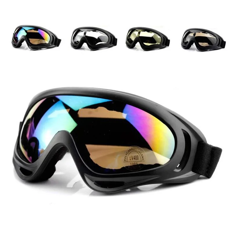 1 шт. зимние ветрозащитные лыжные очки, очки для спорта на открытом воздухе, лыжные очки UV400, пылезащитные регулируемые мотоциклетные велоси...