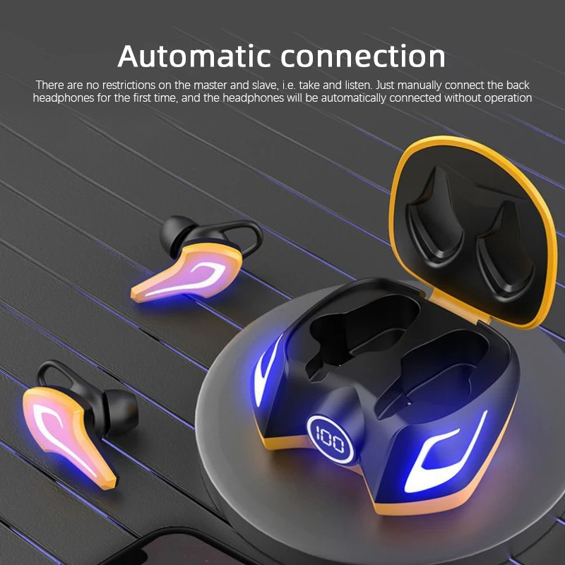 

K8 Wireless Bluetooth 5.0 Headset Intelligent Noise Reduction TWS In-ear Sports 360° Stereo Gaming Headset With Charging Box