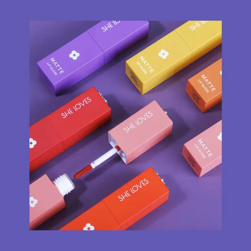 

Smooth long-lasting waterproof Sweatproof matte lip glaze velvet matte non-fading lipstick lip glaze lipstick makeup tools TSLM1