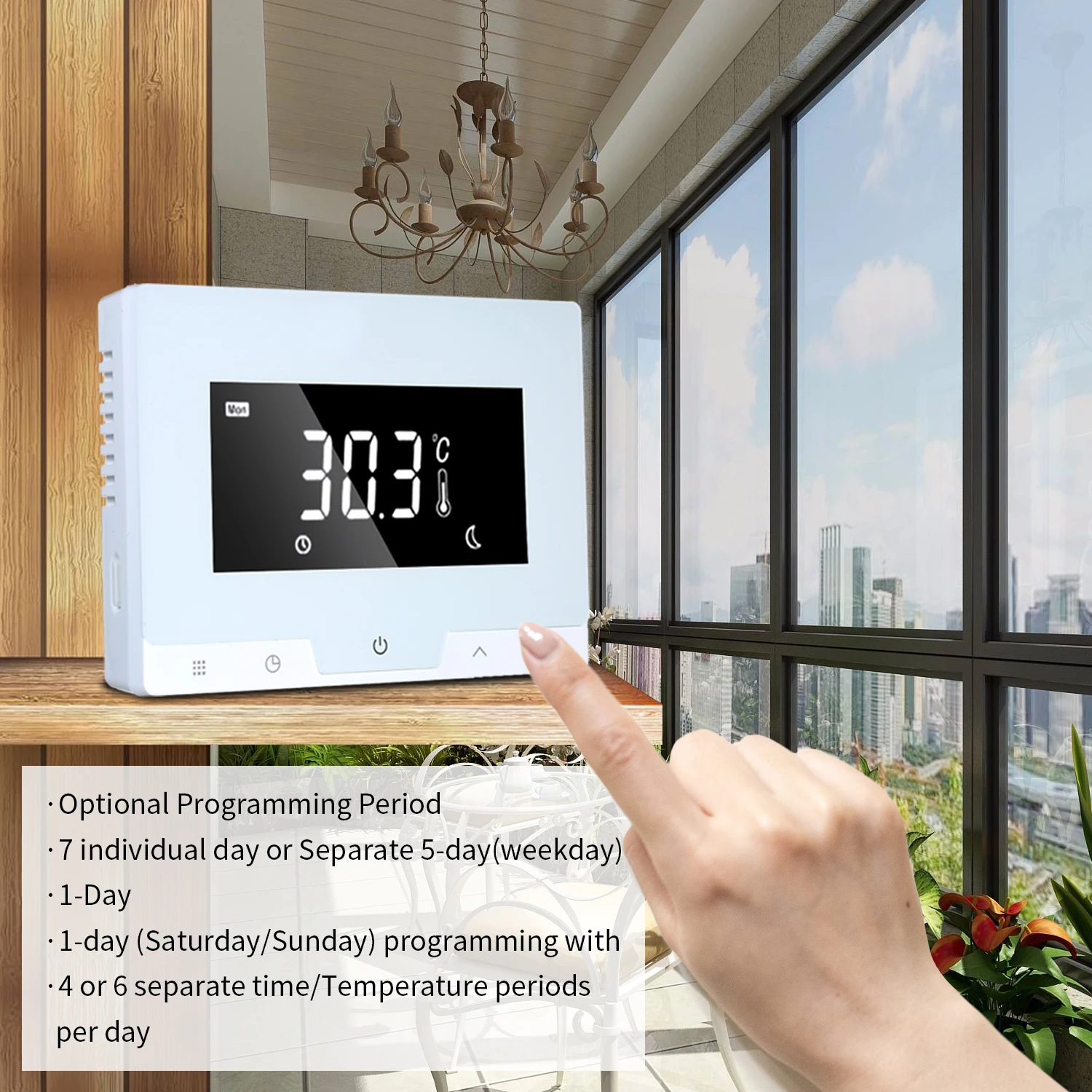 WiFi беспроводной Комнатный Термостат газовый котел/Водяной пол с подогревом умный контроль температуры Лер голосовой пульт дистанционного управления