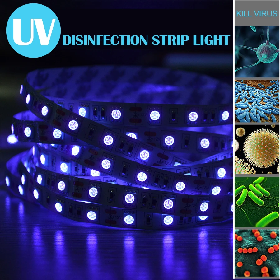 УФ лампа для стерилизации 600 светодисветодиодный 5 м 12 В|Ультрафиолетовые лампы| |