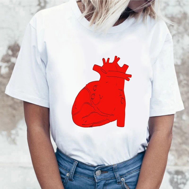 

Женская футболка с коротким рукавом, леопардовая футболка с рисунком здорового сердца, лето 2020