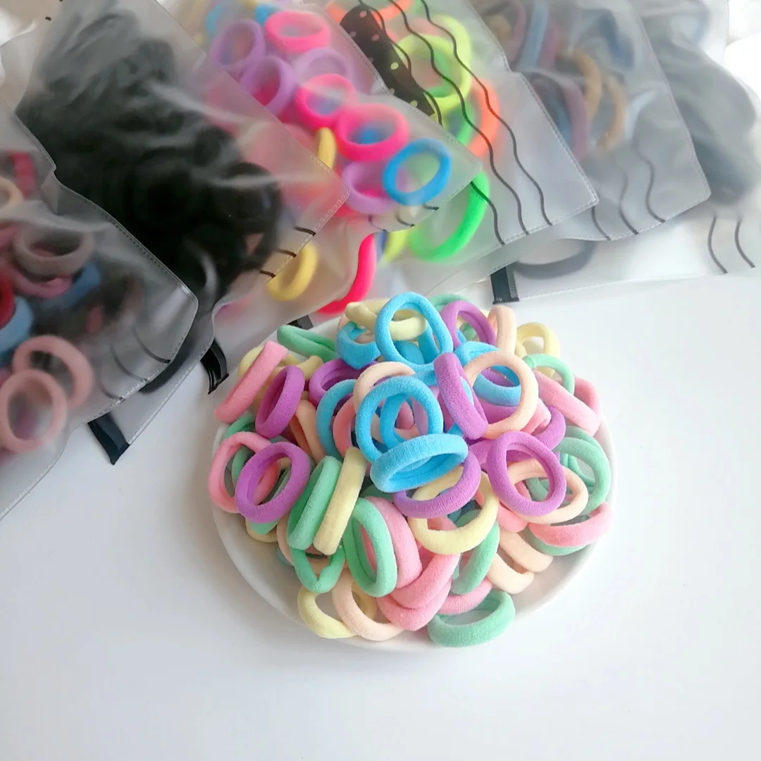 Fashion Fresh Candy-colored Towel Ring Hairs Rope High Elasticity Does Not Hurt Hair Children's Bands for Girls Clip | Детская