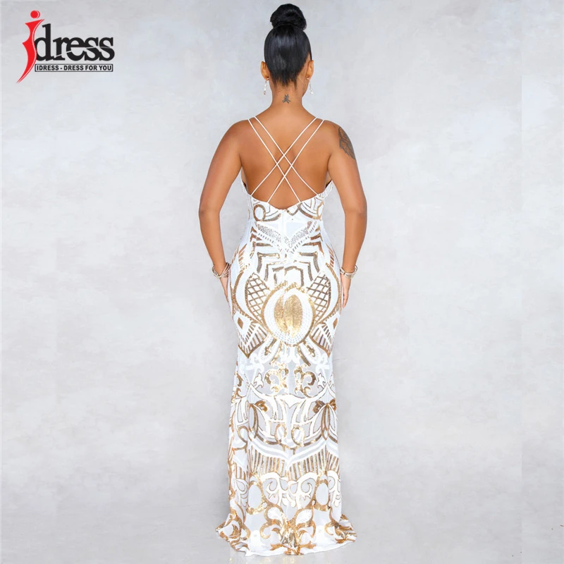 Женская одежда IDress сексуальные платья с v образным вырезом и блестками Женские