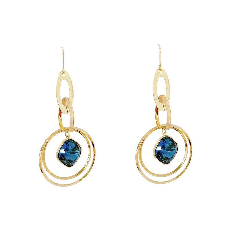 

2021 New Arrival S925 Silver Needle Hollow Geometric Stud Earrings For Women 14K Real Gold Jewelry Zircon Earrings