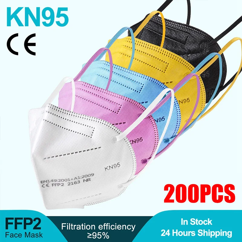 10 200 штук ffp2 CE маска fpp2 одобренная kn95 маски Kn95 сертифицированная черная с крышками