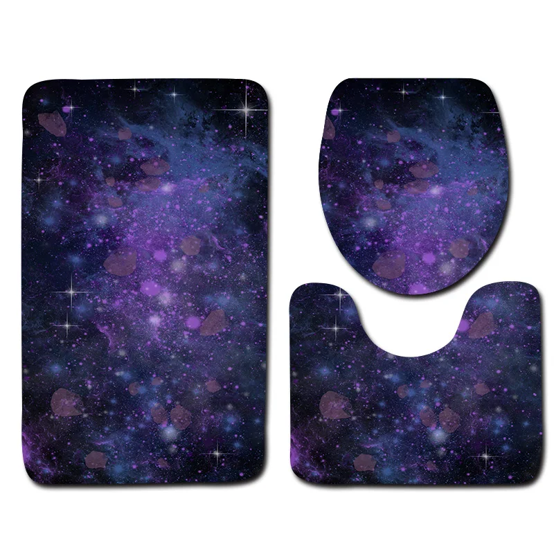 07 3 шт./компл. Galaxy печатных коврик для ванной комнаты Вселенная пространство Противоскользящий коврик для ванной ковер крышка для унитаза ковер коврики домашний декор - Цвет: 07