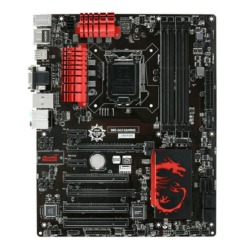 

Материнская плата для MSI B85-G43 GAMING LGA1150 DDR3 SATA3 USB3.0 Intel B85 ATX HDMI