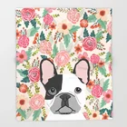 Мультяшное одеяло с бульдогом, милый детский дизайн, цветочное одеяло с французским бульдогом для кровати, рождественские украшения для дома