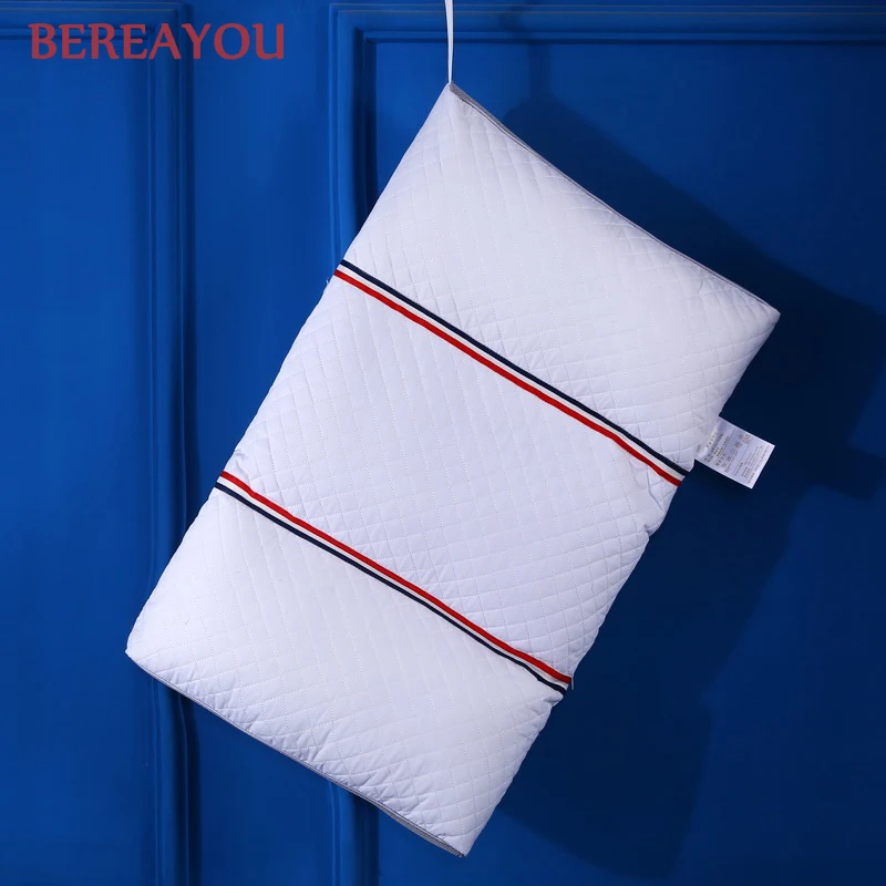 Спальные подушки гречневый хлопок Уход за шею Белая Подушка с наволочкой отель