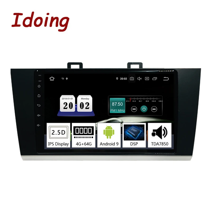 Idoing 9&quotCar Android 9.0 Radio Multimedia Player For Subaru Outback Legacy 2015-2018 PX5 4G+64G Octa Core GPS Navigation 2.5D |