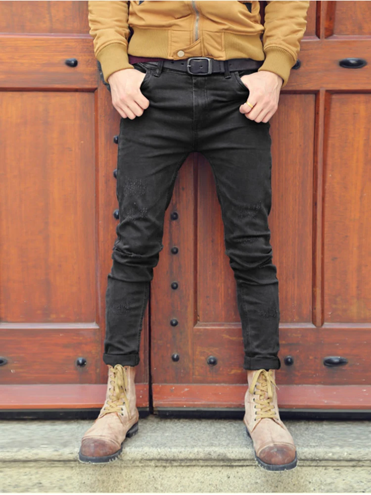 Джинсы для мужчин узкие брюки классические 2019 джинсы мужские дизайнерские