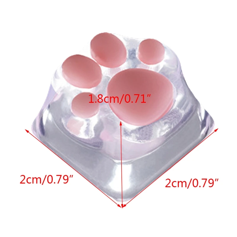 

Personality Transparent Resin Kitty Paw Artisan -Cat Paws Pad Mechanical Keyboard KeyCaps for Cherry MX Switches