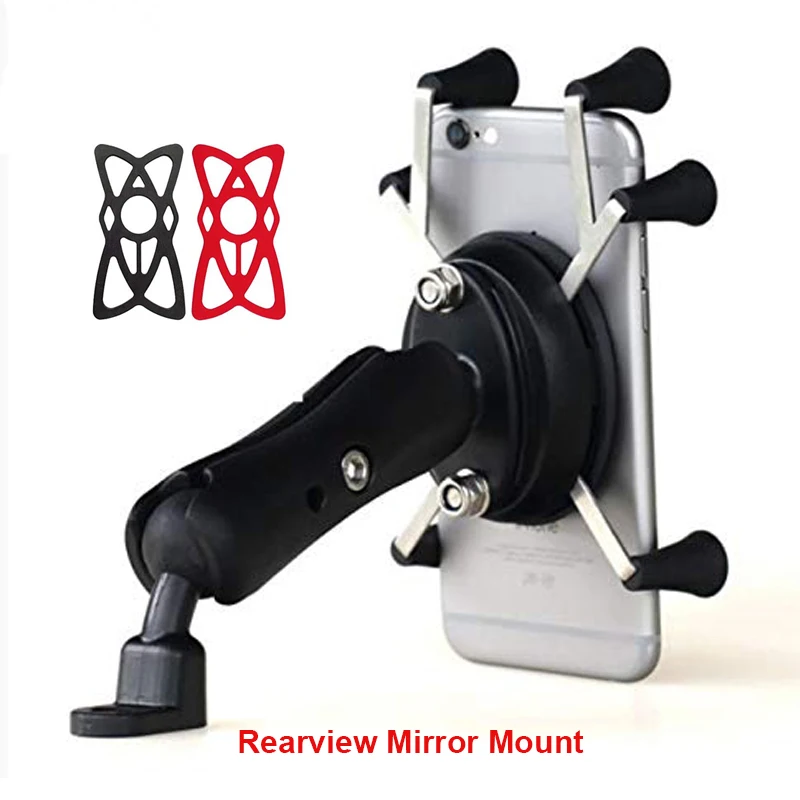 xmxczkj motorcycle handlebar rear mirror phone mount rail for gopro cell phone smartphone holder for iphone 11 bike mounts free global shipping