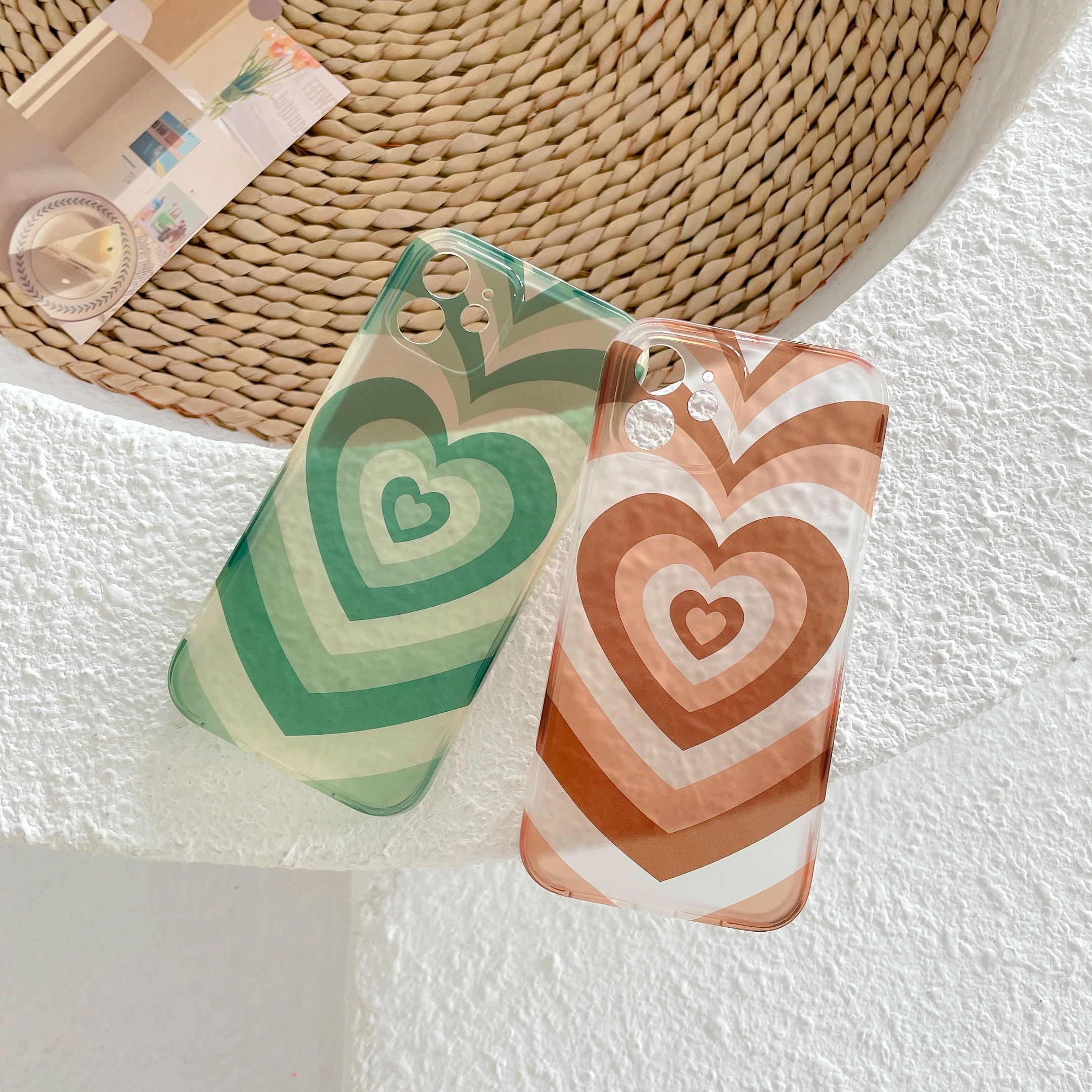 

Transparent Case for iPhone 11 12 Pro Max 12Pro Max XR XS X 7 8 Plus SE Shockproof Women Girls 11Pro Max Love Heart Back Cover