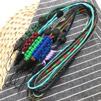 new durable round cord military grade necklace paracord lanyard keychain outdoor survival kit parachute cord car key lanyards