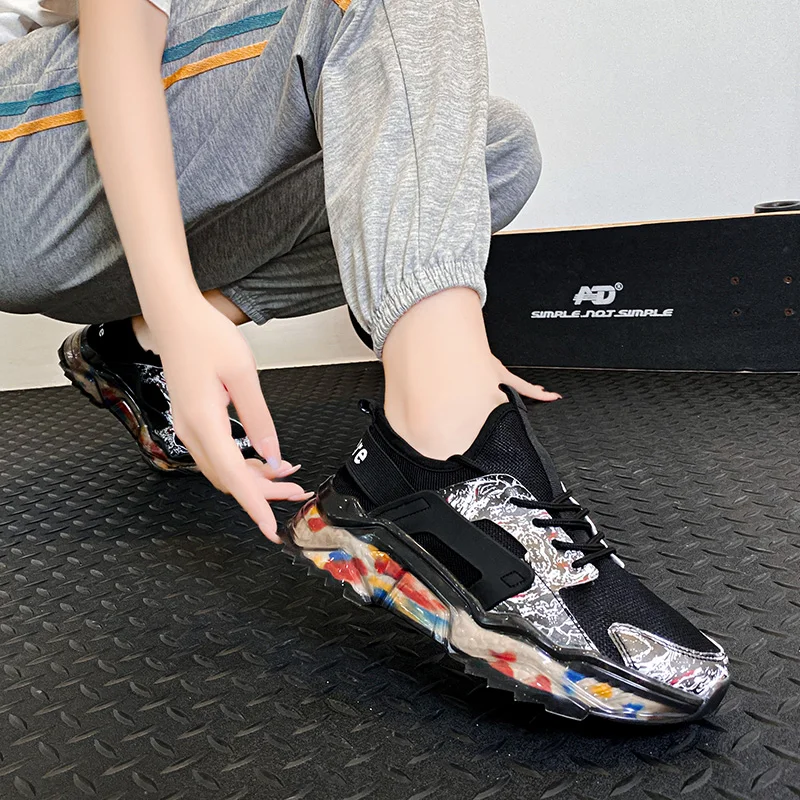 

Thick-soled shoes men's casual shoes walking sports running shoes outdoor travel fitness sports shoes couple vulcanized shoes
