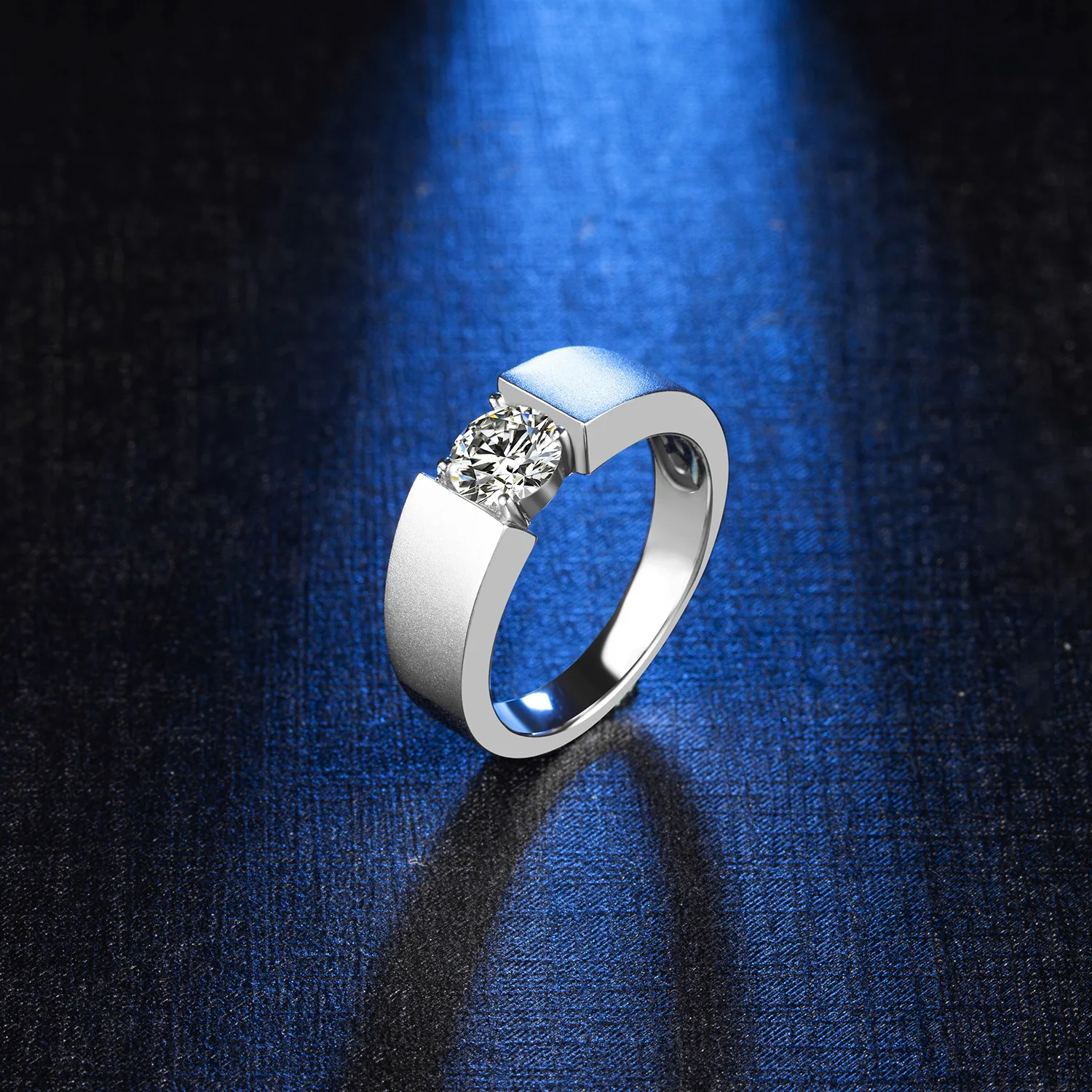 BOEYCJR 925 пробы Silver 1ct F цветной Муассанит VVS1 мужские бриллианты | Украшения и