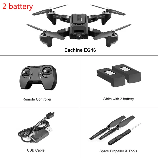 2 battery EG16 WINGGOD gps 5G WiFi FPV RC Дрон Квадрокоптер с 4K HD камерой складной оптический поток позиционирования двойной объектив RTF - Цвет: 2 battery