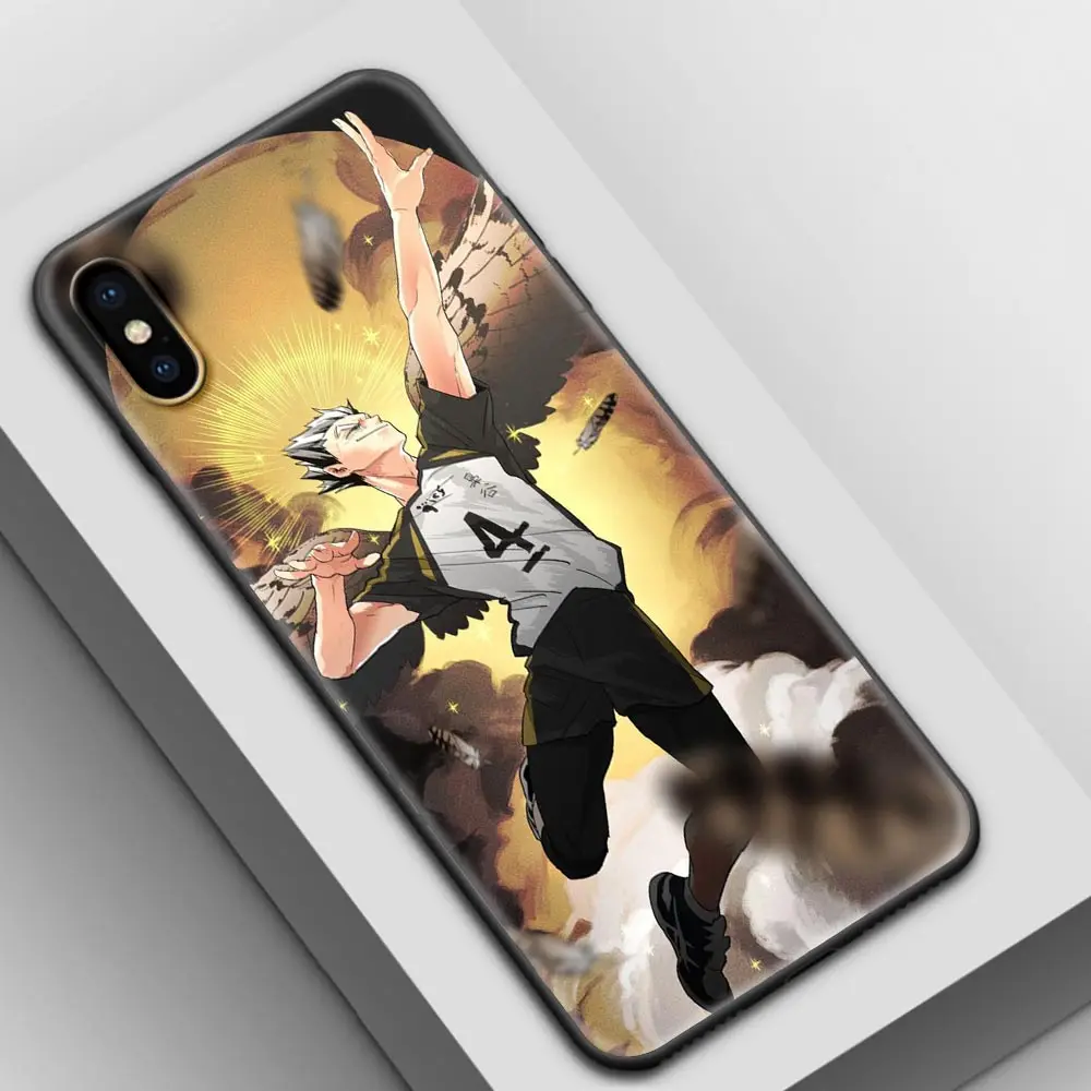 

Haikyuu Phone Case for iPhone 7 8 11 12 Pro MAX 11 Pro 12 Mini XS MAX XR SE 2020 6 6S Plus Soft Fundas Fall Shell Cover