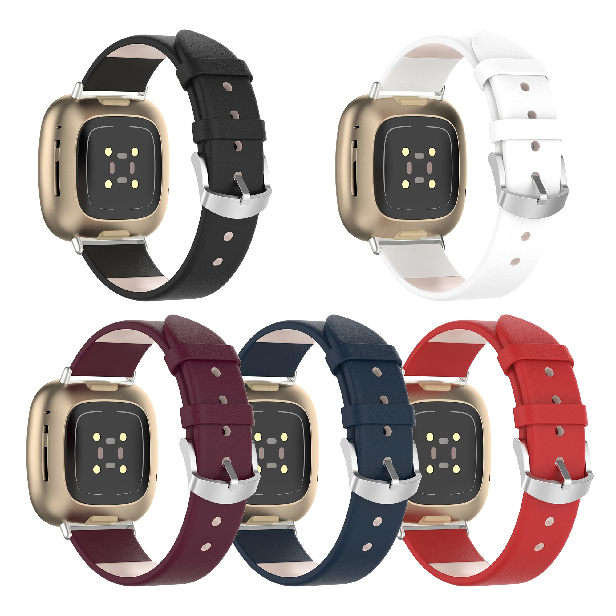 

Watch Accessories Band Strap For fitbit versa 3 watchband Genuine Leather Soft Bracelet for fitbit sense versa3 wristband Correa